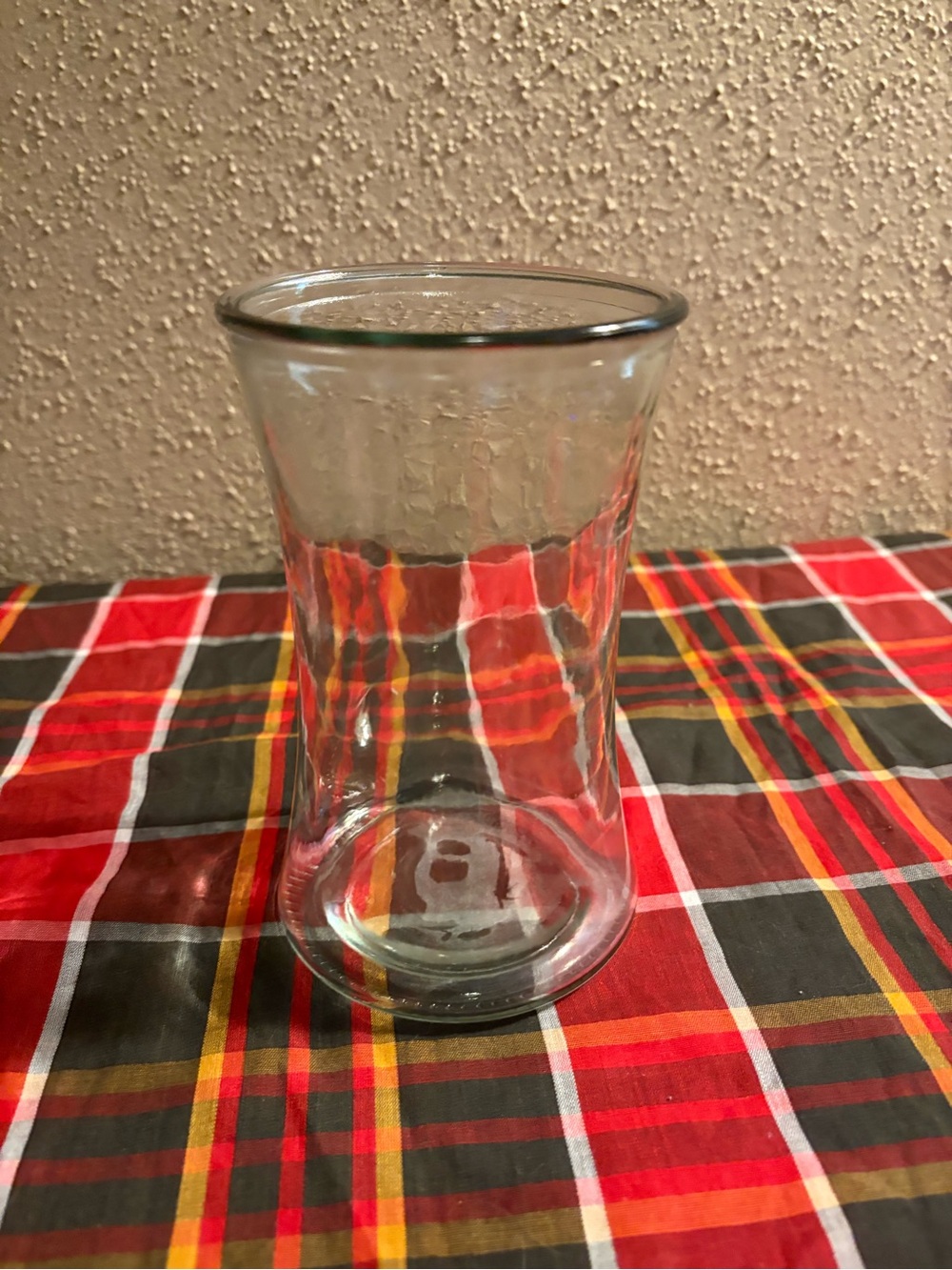 Vintage Clear Hour Glass Vase - Home Dining